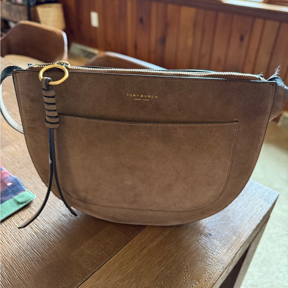 Tory Burch Tan Suede Shoulder Bag
